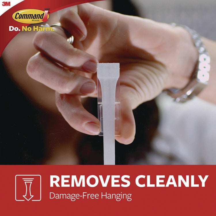 X-large Utility Hooks, Plastic, White, 15 lb Capacity, 2 Hooks and 8 Strips/Pack