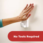 X-large Utility Hooks, Plastic, White, 15 lb Capacity, 2 Hooks and 8 Strips/Pack