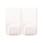 X-large Utility Hooks, Plastic, White, 15 lb Capacity, 2 Hooks and 8 Strips/Pack