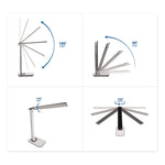 Turcom RelaxaLight Dimmable LED Desk Lamp with USB, Adjustable Neck, 16" to 28.5" High, White