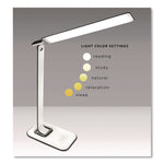 Turcom RelaxaLight Dimmable LED Desk Lamp with USB, Adjustable Neck, 16" to 28.5" High, White