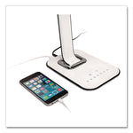 Turcom RelaxaLight Dimmable LED Desk Lamp with USB, Adjustable Neck, 16" to 28.5" High, White