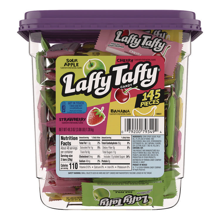 Laffy Taffy Assorted Pack, 49.3 oz Tub