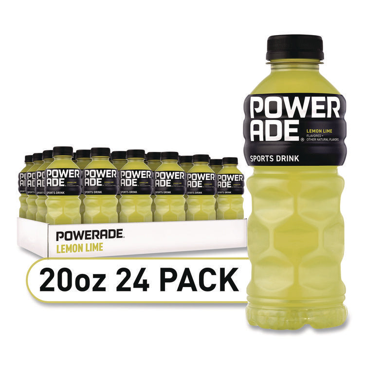Sports Drink, Lemon Lime, 20 oz Bottle, 24/Pack