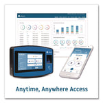 Biometric Fingerprint Touch Tablet Time Clock System, Unlimited Employees, Black/Blue