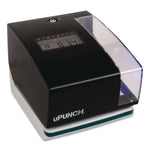 Digital Time Clock and Date Stamp Bundle, Black