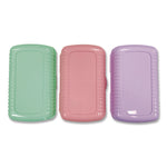 Pencil Case, 2 Compartments, 9.13" x 5.7" x 2.5", Randomly Assorted Color