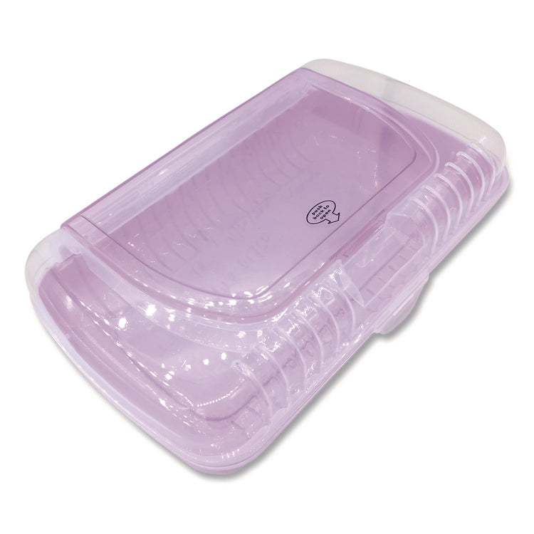 Pencil Case, 2 Compartments, 9.13" x 5.7" x 2.5", Randomly Assorted Color