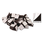 Adhesive Magnetic Squares, 0.5" x 0.5", Black, 100/Set