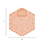 Wave 3d Urinal Deodorizer Screen, Mango Scent, Orange, 10/box