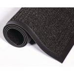 Super-Soaker Wiper Mat With Gripper Bottom, Polypropylene, 46 X 72, Charcoal