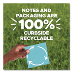 100% Recycled Paper Super Sticky Notes, 3" x 3", Oasis, 70 Sheets/Pad, 24 Pads/Pack