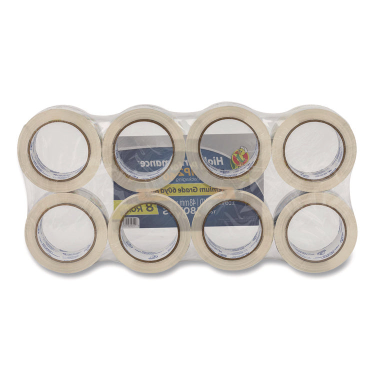HP260 Packaging Tape, 3" Core, 1.88" X 60 Yds, Clear, 8/pack