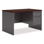 38000 Series Right Pedestal Desk, 48" X 30" X 29.5", Mahogany/charcoal