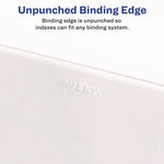 Preprinted Legal Exhibit Side Tab Index Dividers, Avery Style, 26-Tab, G, 11 x 8.5, White, 25/Set, (1407)