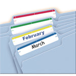 Removable File Folder Labels With Sure Feed Technology, 0.66 X 3.44, White, 7/sheet, 36 Sheets/pack