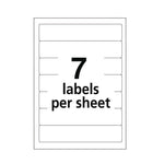 Removable File Folder Labels With Sure Feed Technology, 0.66 X 3.44, White, 7/sheet, 36 Sheets/pack