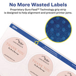 Laser/Inkjet Media Labels, Inkjet/Laser Printers, 2.5" dia, Matte White, 9 Labels/Sheet, 25 Sheets/Pack