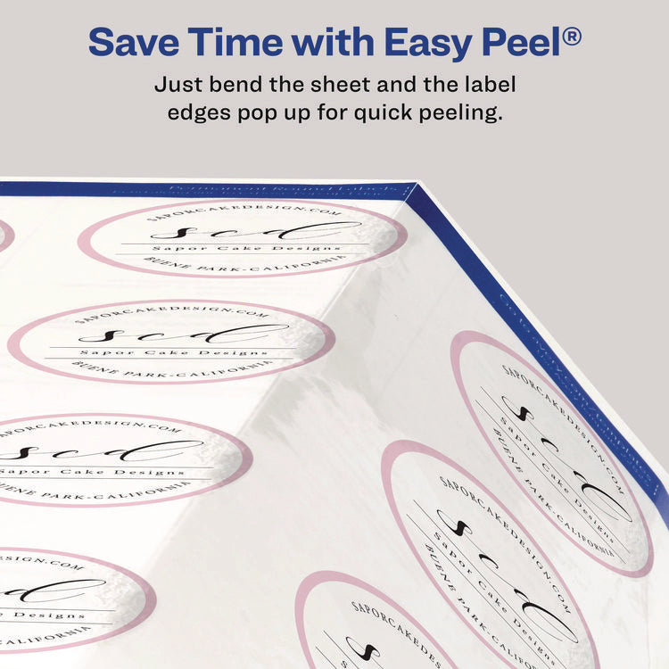 Laser/Inkjet Media Labels, Inkjet/Laser Printers, 2.5" dia, Matte White, 9 Labels/Sheet, 25 Sheets/Pack