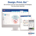 Laser/Inkjet Media Labels, Inkjet/Laser Printers, 2.5" dia, Matte White, 9 Labels/Sheet, 25 Sheets/Pack