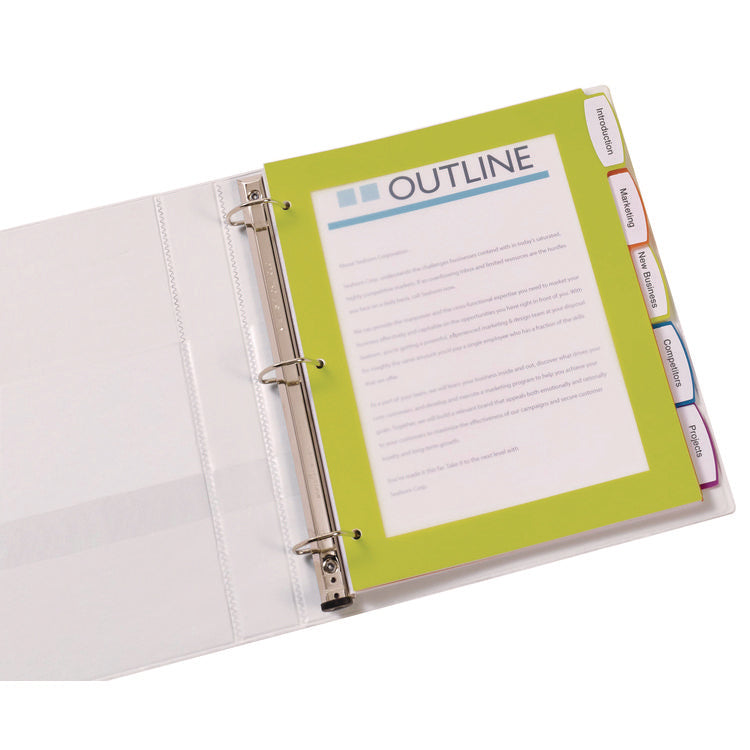 Big Tab Ultralast Plastic Dividers, 5-Tab, 11 X 8.5, Assorted, 1 Set