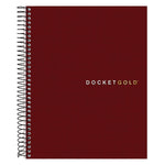 Docket Gold Planner, Project-Management Format with Narrow Ruling, Black Paperboard Cover, (70) 8.5 x 6.75 Sheets
