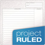 Docket Gold Planner, Project-Management Format with Narrow Ruling, Black Paperboard Cover, (70) 8.5 x 6.75 Sheets