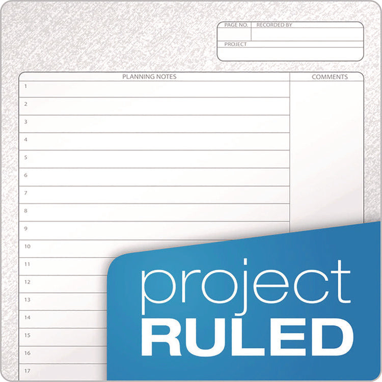 Docket Gold Planner, Project-Management Format with Narrow Ruling, Black Paperboard Cover, (70) 8.5 x 6.75 Sheets