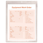 Clear Vinyl Shop Ticket Holders, Super Heavy-Duty, Top Load 9 x 12 Insert, Clear Front, 50/Box