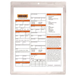 Clear Vinyl Shop Ticket Holders, Super Heavy-Duty, Top Load 9 x 12 Insert, Clear Front, 50/Box