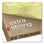 Gold Fibre Writing Pads, Wide/legal Rule, 50 Canary-Yellow 8.5 X 11.75 Sheets, 4/pack