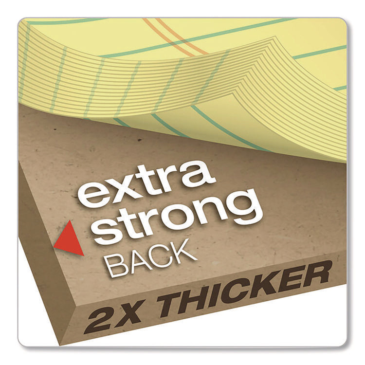 Gold Fibre Writing Pads, Wide/legal Rule, 50 Canary-Yellow 8.5 X 11.75 Sheets, 4/pack