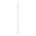 Metal Tip Threaded Hardwood Broom Handle, 0.94" dia x 60", Natural
