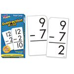 Skill Drill Flash Cards, Subtraction, 3 X 6, Black And White, 91/pack