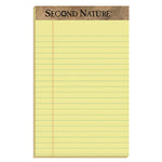 Second Nature Recycled Ruled Pads, Narrow Rule, 50 Canary-Yellow 5 X 8 Sheets, Dozen