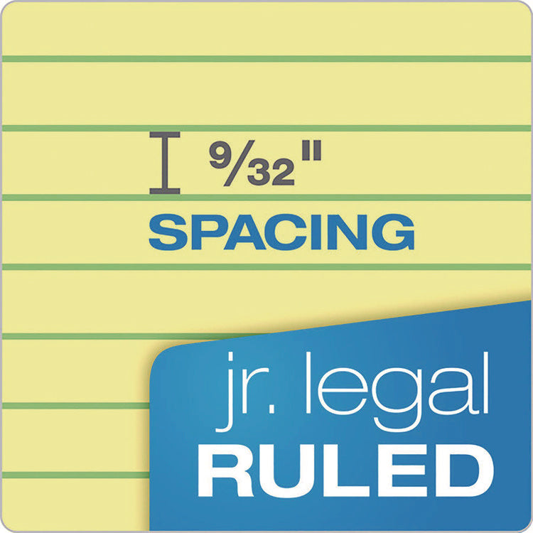 Second Nature Recycled Ruled Pads, Narrow Rule, 50 Canary-Yellow 5 X 8 Sheets, Dozen