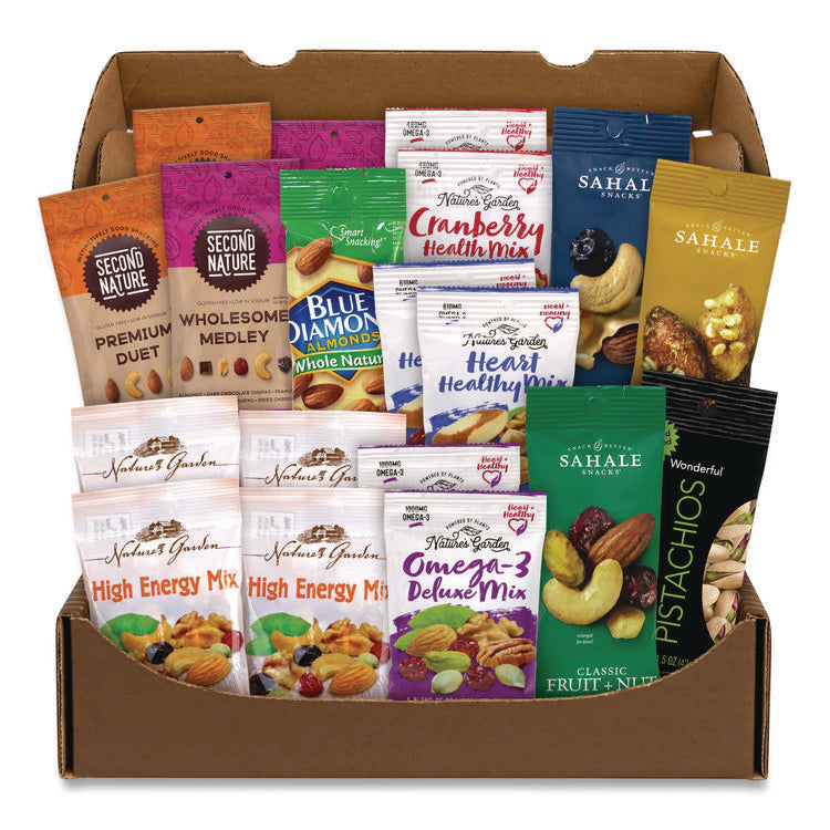 Healthy Mixed Nuts Snack Box, 18 Assorted Snacks/Box