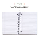 Wirebound Notebook, 3-Subject, Medium/College Rule, Black Cover, (120) 11 x 8.5 Sheets