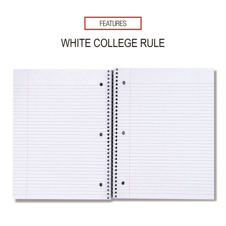 Wirebound Notebook, 3-Subject, Medium/College Rule, Black Cover, (120) 11 x 8.5 Sheets