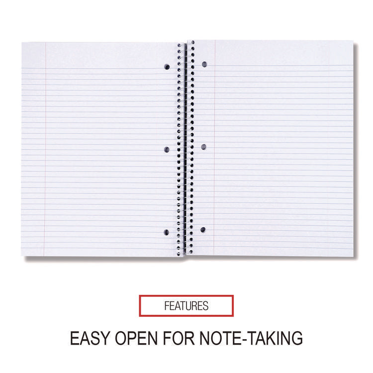 Wirebound Notebook, 3-Subject, Medium/College Rule, Black Cover, (120) 11 x 8.5 Sheets