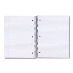Wirebound Notebook, 3-Subject, Medium/College Rule, Black Cover, (120) 11 x 8.5 Sheets