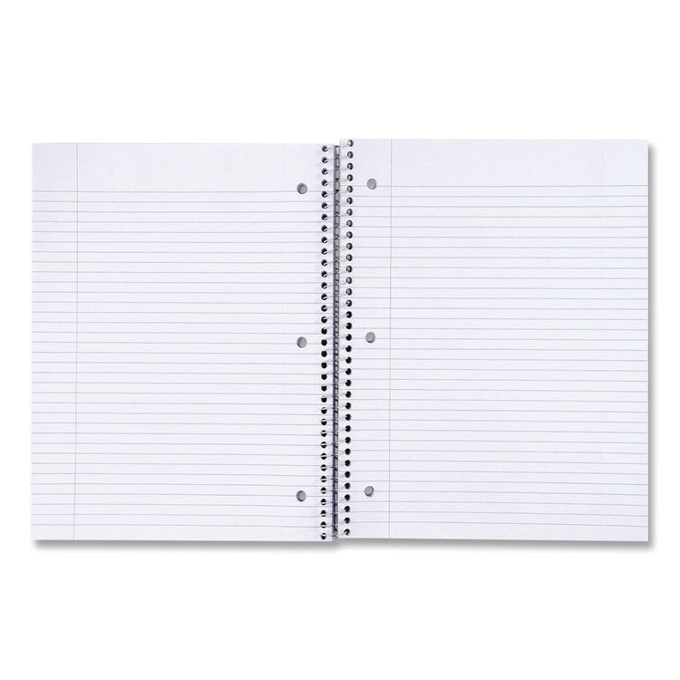 Wirebound Notebook, 1-Subject, Medium/College Rule, Black Cover, (100) 11 x 8.5 Sheets