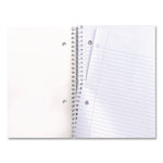 Wirebound Notebook, 1-Subject, Medium/College Rule, Black Cover, (100) 11 x 8.5 Sheets