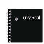 Wirebound Notebook, 1-Subject, Medium/College Rule, Black Cover, (70) 10.5 x 8 Sheets