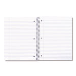 Wirebound Notebook, 1-Subject, Wide/Legal Rule, Black Cover, (70) 10.5 x 8 Sheets