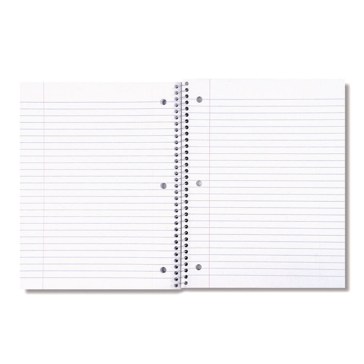 Wirebound Notebook, 1-Subject, Wide/Legal Rule, Black Cover, (70) 10.5 x 8 Sheets