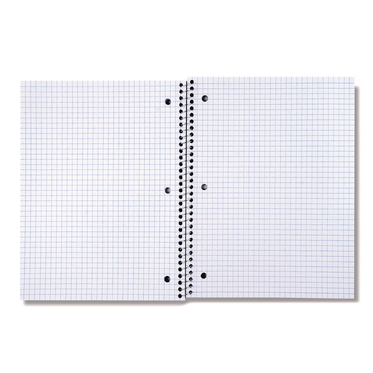 Wirebound Notebook, 1-Subject, Quadrille Rule (4 sq/in), Black Cover, (70) 10.5 x 8 Sheets