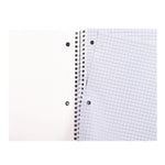Wirebound Notebook, 1-Subject, Quadrille Rule (4 sq/in), Black Cover, (70) 10.5 x 8 Sheets