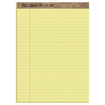 Second Nature Recycled Ruled Pads, Wide/legal Rule, 50 Canary-Yellow 8.5 X 11.75 Sheets, Dozen