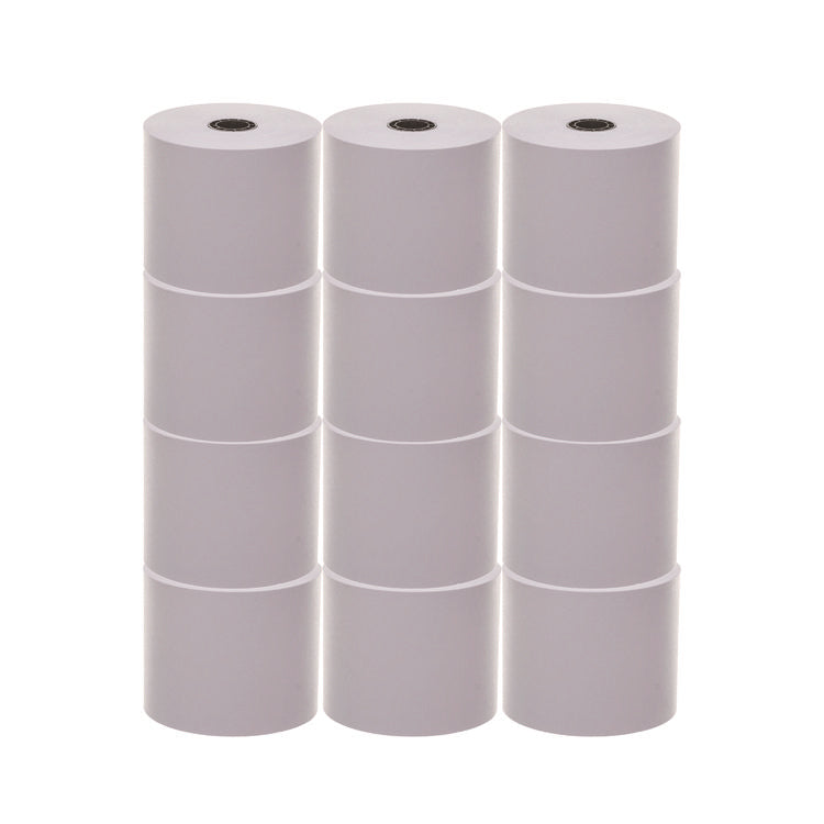 Impact Bond Paper Rolls, 2.25" X 150 Ft, White, 12/pack